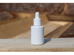 Glasflasche Cylinder 15 ml, weiß lackiert *SONDERPOSTEN*