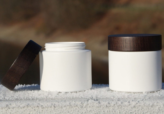 Einwanddose WOODY 100 ml mit Deckel aus Eschenholz *LAGERWARE*